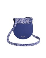 Floral Blue Saddle Bag