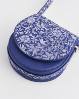 Floral Blue Saddle Bag