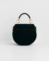 Badger Embroidered Green Top Handle Saddle Bag