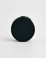 Nocturnal Garden Badger Embroidered Green Circle Jewellery Box