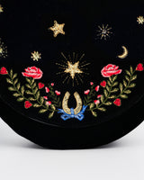Dove & Floral Star Embroidered Saddle Bag