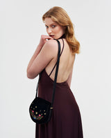 Dove & Floral Star Embroidered Saddle Bag