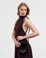 Dove & Floral Star Embroidered Saddle Bag