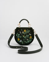 Sunflower Embroidered Top Handle Bag