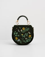 Sunflower Embroidered Top Handle Bag
