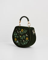 Sunflower Embroidered Top Handle Bag