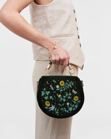 Sunflower Embroidered Top Handle Bag
