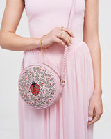 Ladybug Embroidered Circle Bag