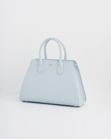 Blue Structured Tote Bag