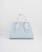 Blue Structured Tote Bag