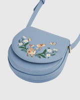 Fable England x Peter Rabbit Blue Embroidered Saddle Bag