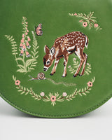 Fawn & Snail Embroidered Top Handle Bag