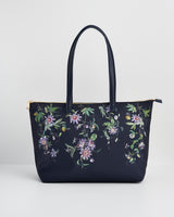 Passion Flower Navy Grab Tote