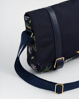 Passion Flower Navy Satchel