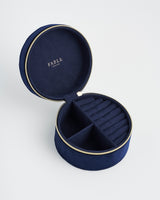 Red Admiral Embroidered Circle Jewellery Box