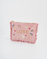 Love Scatter Embroidered Pouch