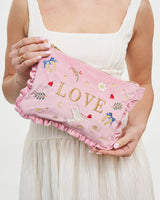 Love Scatter Embroidered Pouch