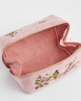 Love Scatter Embroidered Flat Cosmetic Bag