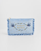 Forget Me Not Embroidered Pouch