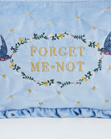 Forget Me Not Embroidered Pouch