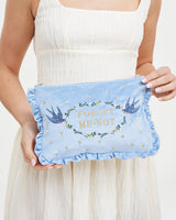 Forget Me Not Embroidered Pouch