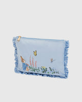 Fable England x Peter Rabbit Blue Velvet Embroidered Pouch