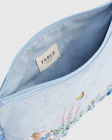 Fable England x Peter Rabbit Blue Velvet Embroidered Pouch
