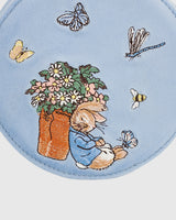 Fable England x Peter Rabbit Blue Embroidered Circle Jewellery Box