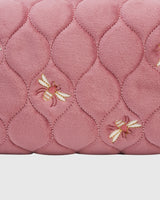 Bee Quilted Rose Pouch