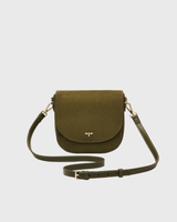 Beth Saddle Bag in Khaki Suedette