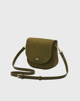 Beth Saddle Bag in Khaki Suedette