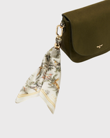 Beth Saddle Bag in Khaki Suedette