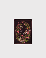 Florence Meadow Scene Embroidered Book Box in Burgundy Velvet