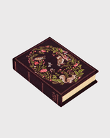 Florence Meadow Scene Embroidered Book Box in Burgundy Velvet