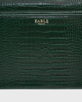 Eliza Top Handle Bag in Forest Green Croc