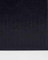 Night Sky Embroidered Large Jewellery Box in Navy Croc