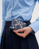 Selene Print Small Purse in Navy