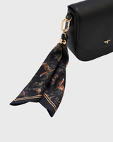 Black Saddle Crossbody Bag