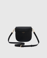 Black Saddle Crossbody Bag