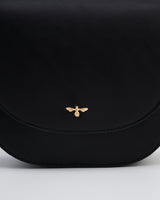 Black Saddle Crossbody Bag