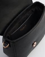 Black Saddle Crossbody Bag