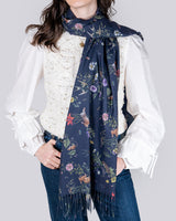 Running Bunny Toile Fringe Scarf