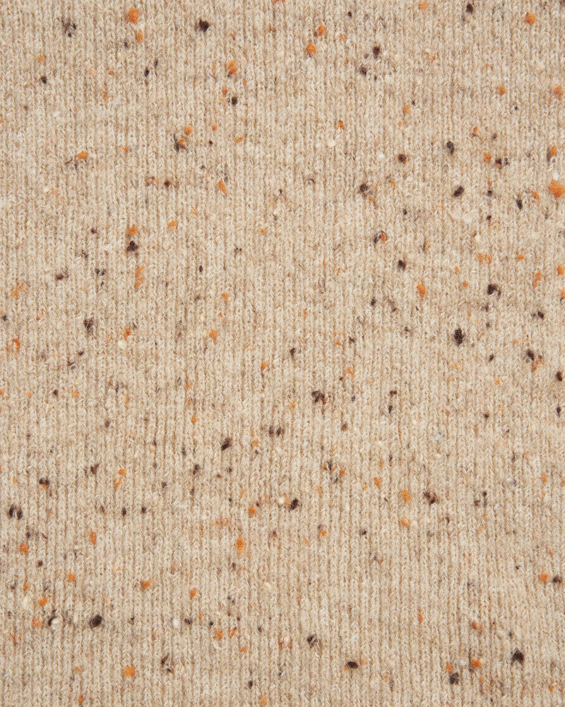 Flecked Yarn Taupe Scarf Wrap