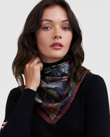 Winter Solstice Tales Green Square Scarf