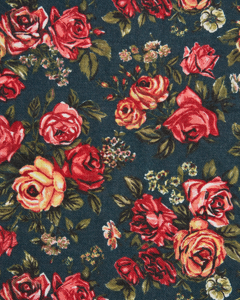 Roses Teal Pashmina Scarf