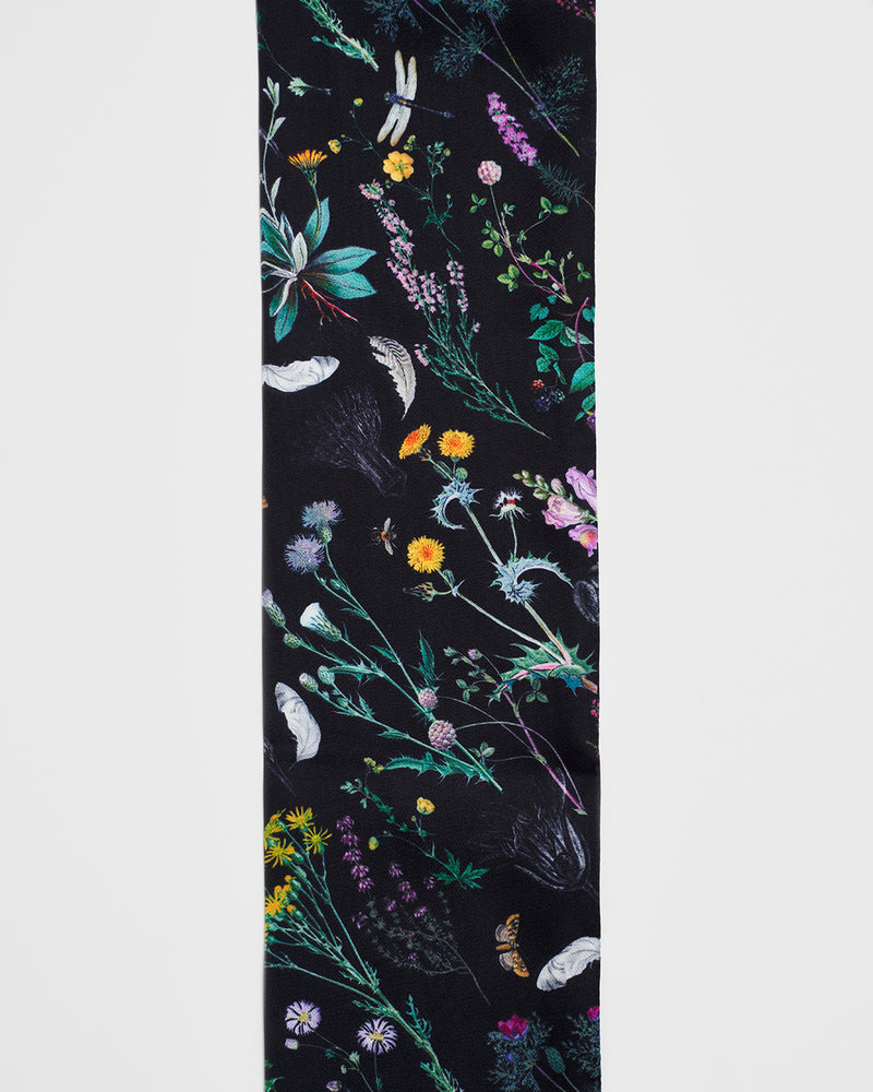Wilderness Black Silky Scarf