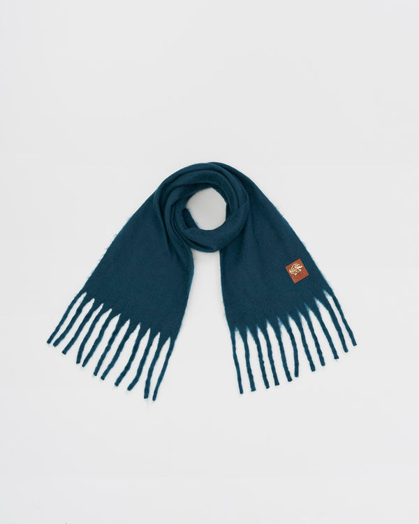 Cosy Teal Boucle Scarf