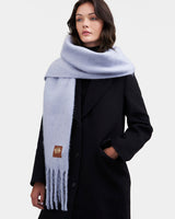 Cosy Blue Boucle Scarf