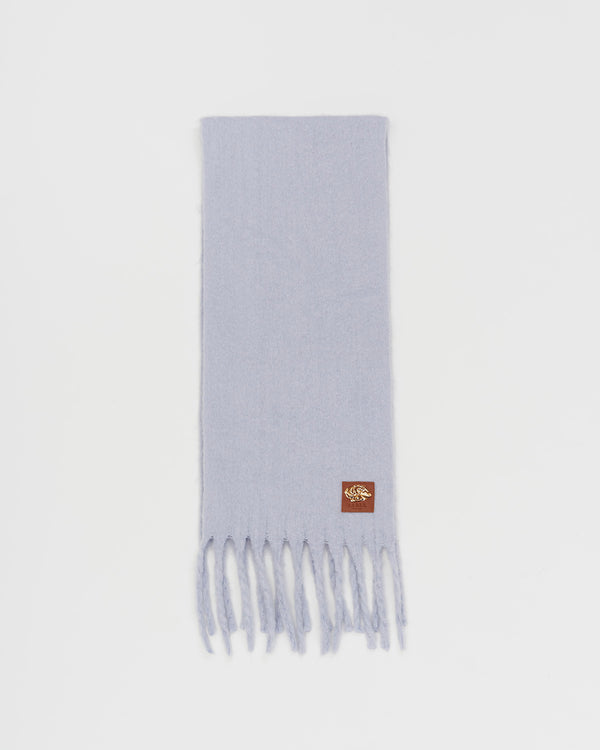 Cosy Blue Boucle Scarf