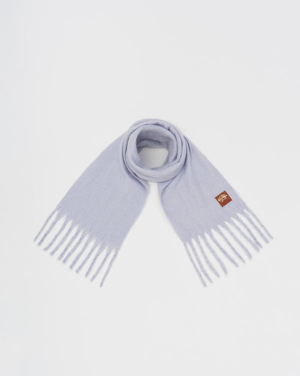 Cosy Blue Boucle Scarf